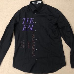 McQ Black embroidered shirt